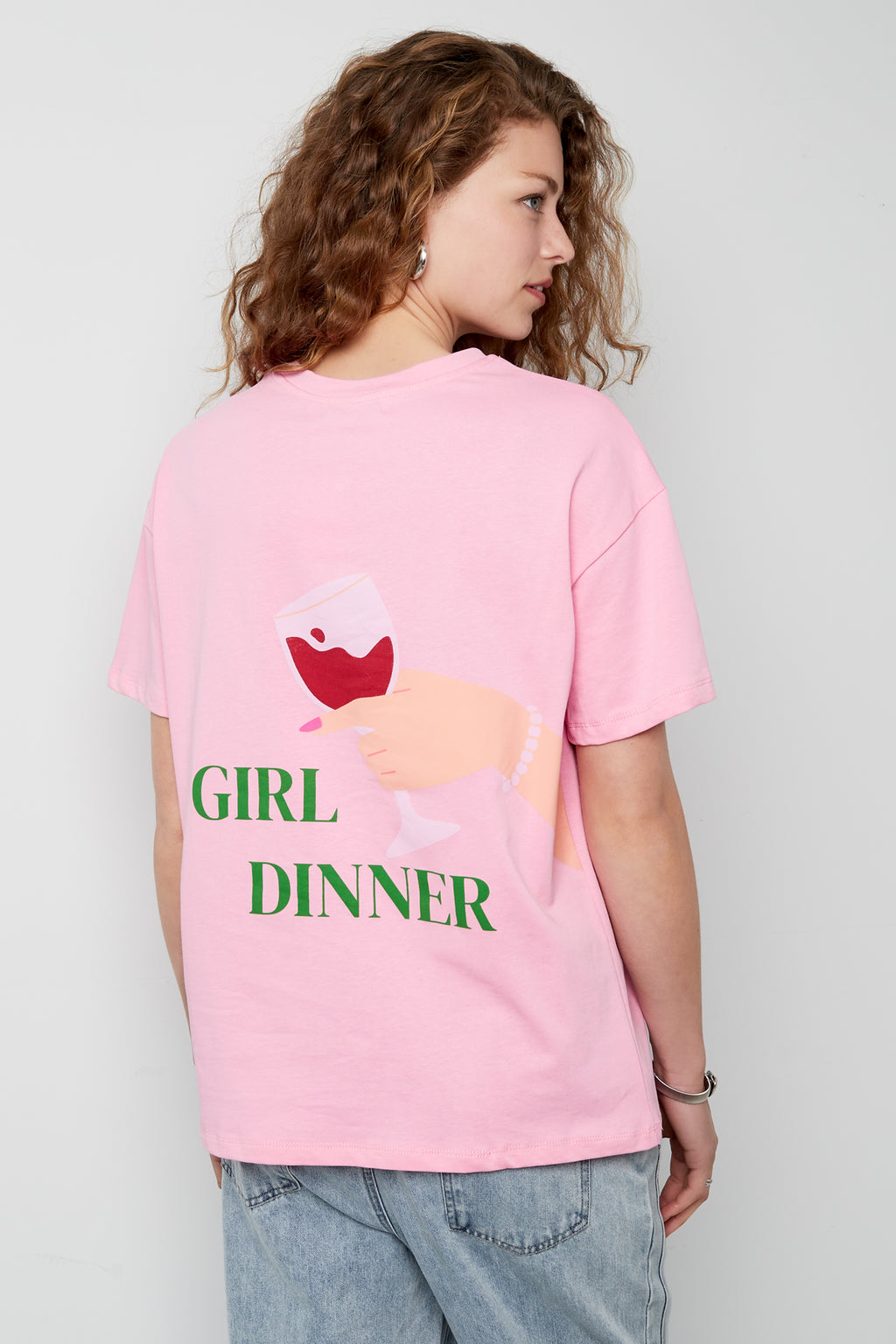 Cotton Vrouwen T-shirt Oversized Grafische Print