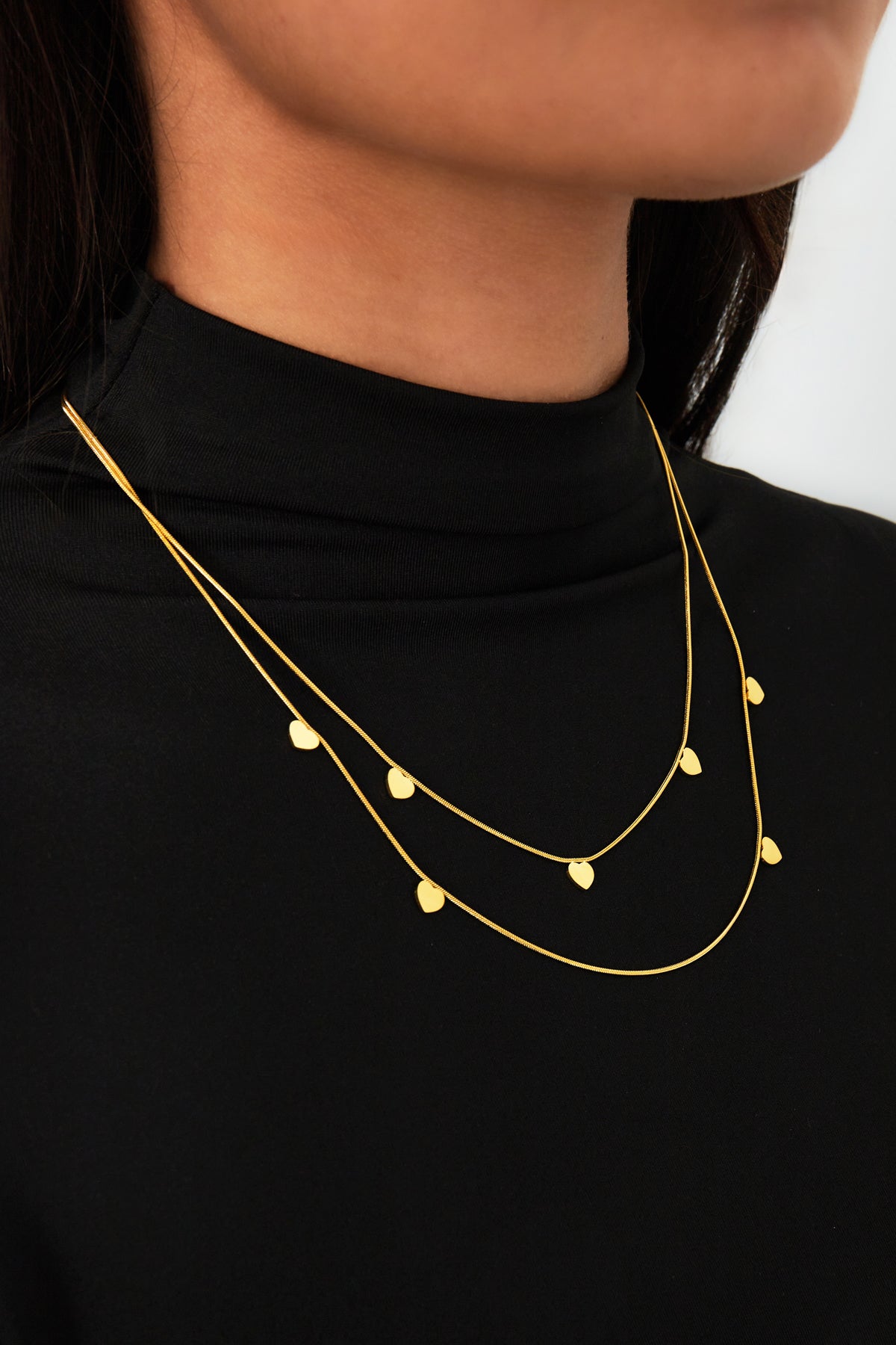 dubbele hart ketting