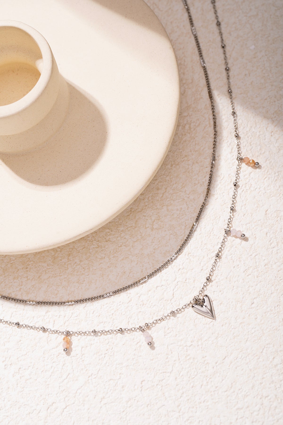 Dubbele liefdesketting - zilverkleur