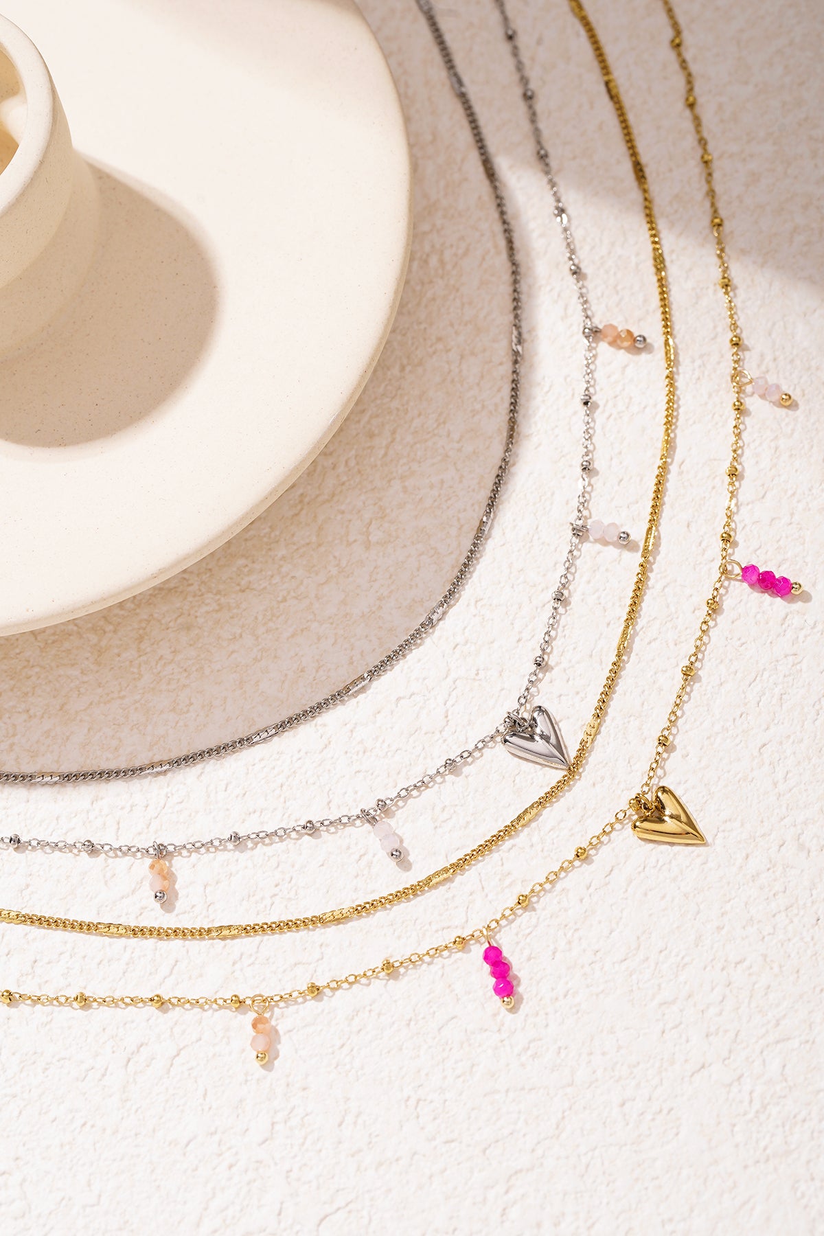 Dubbele liefdesketting - zilverkleur