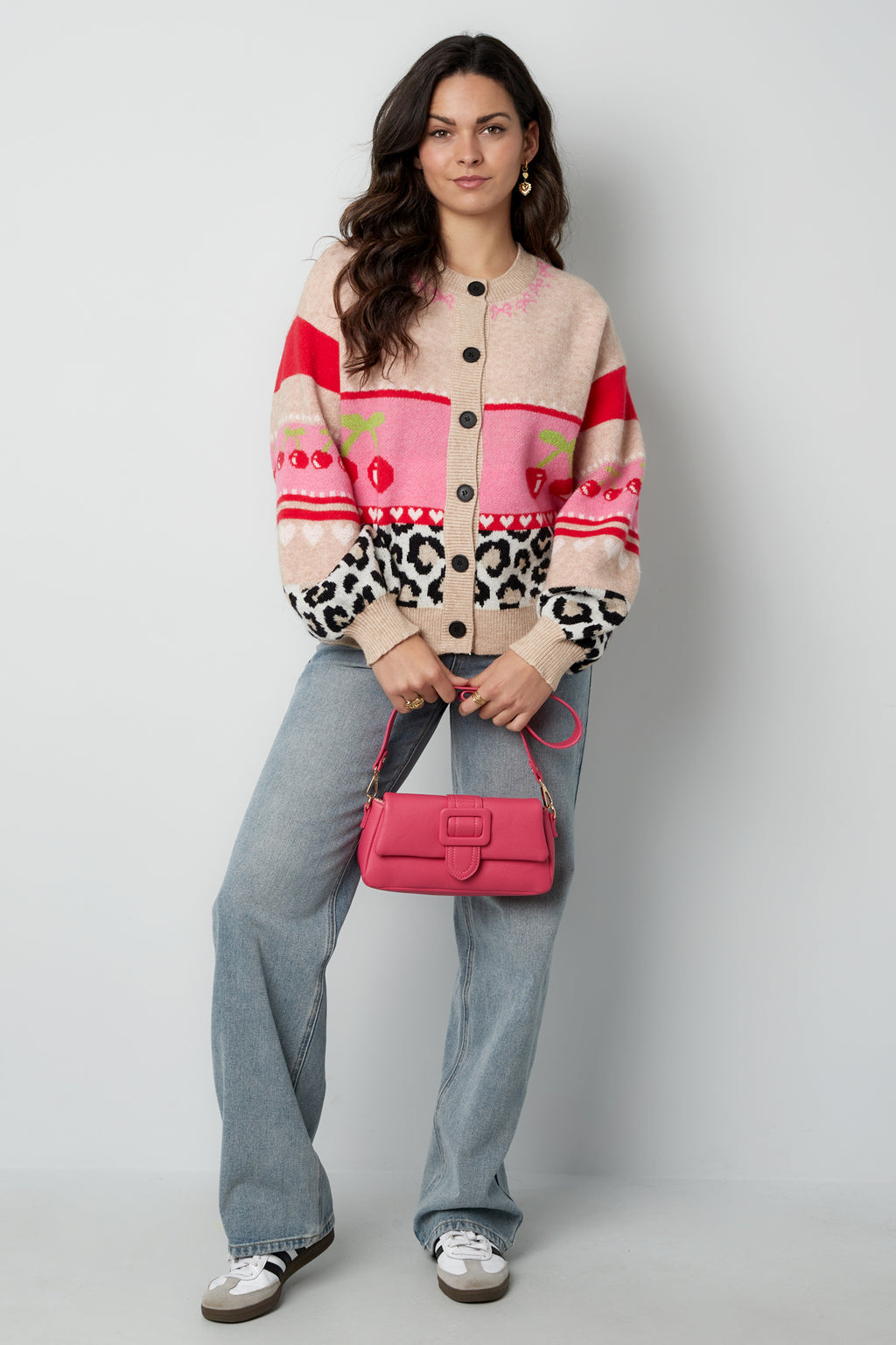 Gebreide Vrouwen Cardigan Herfst/Winter Kleurblok Leuk