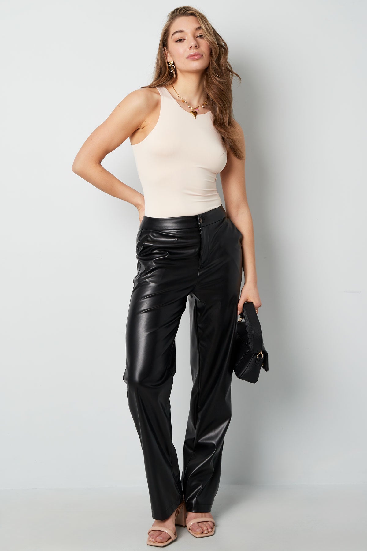 Polyester Vrouwen Mouwloze Body High Neck Form-Fitting