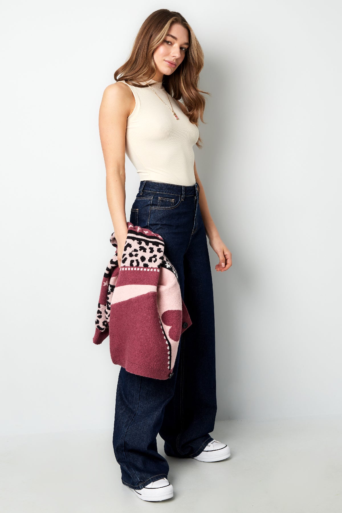 Viscose Vrouwen Mouwloze Bodysuit Hoge Hals Minimalistisch Ontwerp