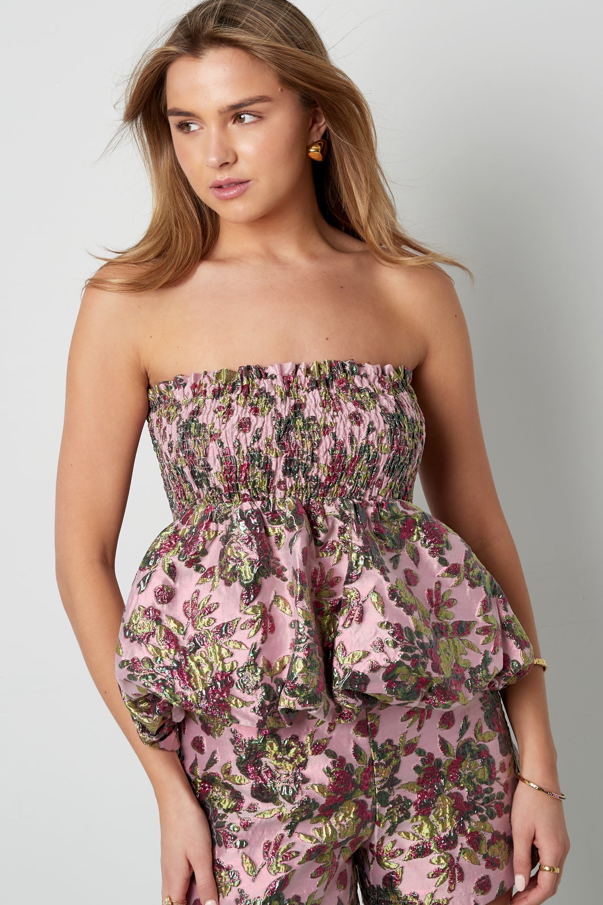 Zijdenmix Mouwloze Top Peplum Lente/Zomer