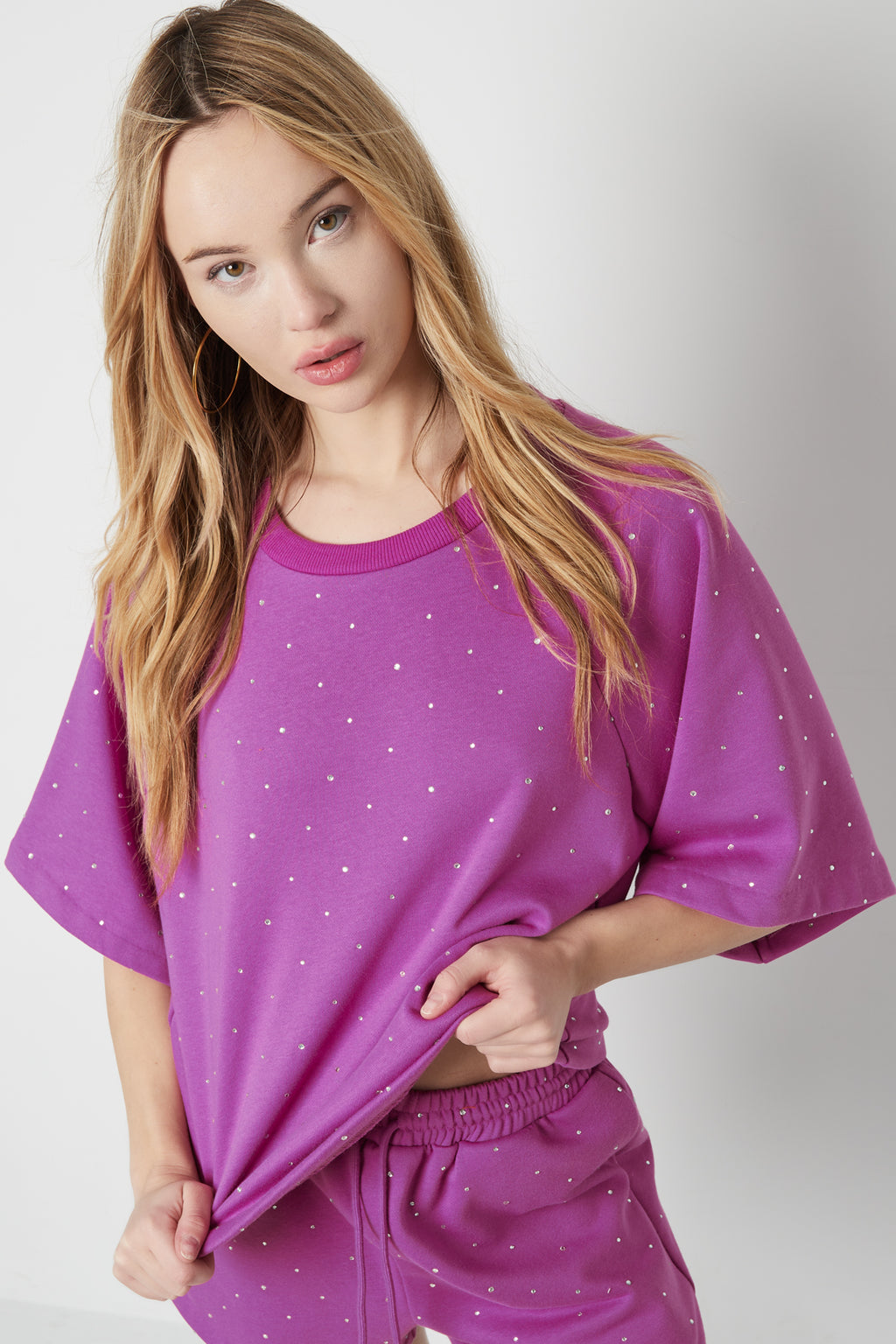 Katoen Vrouwen T-shirt Oversized Lente/Zomer