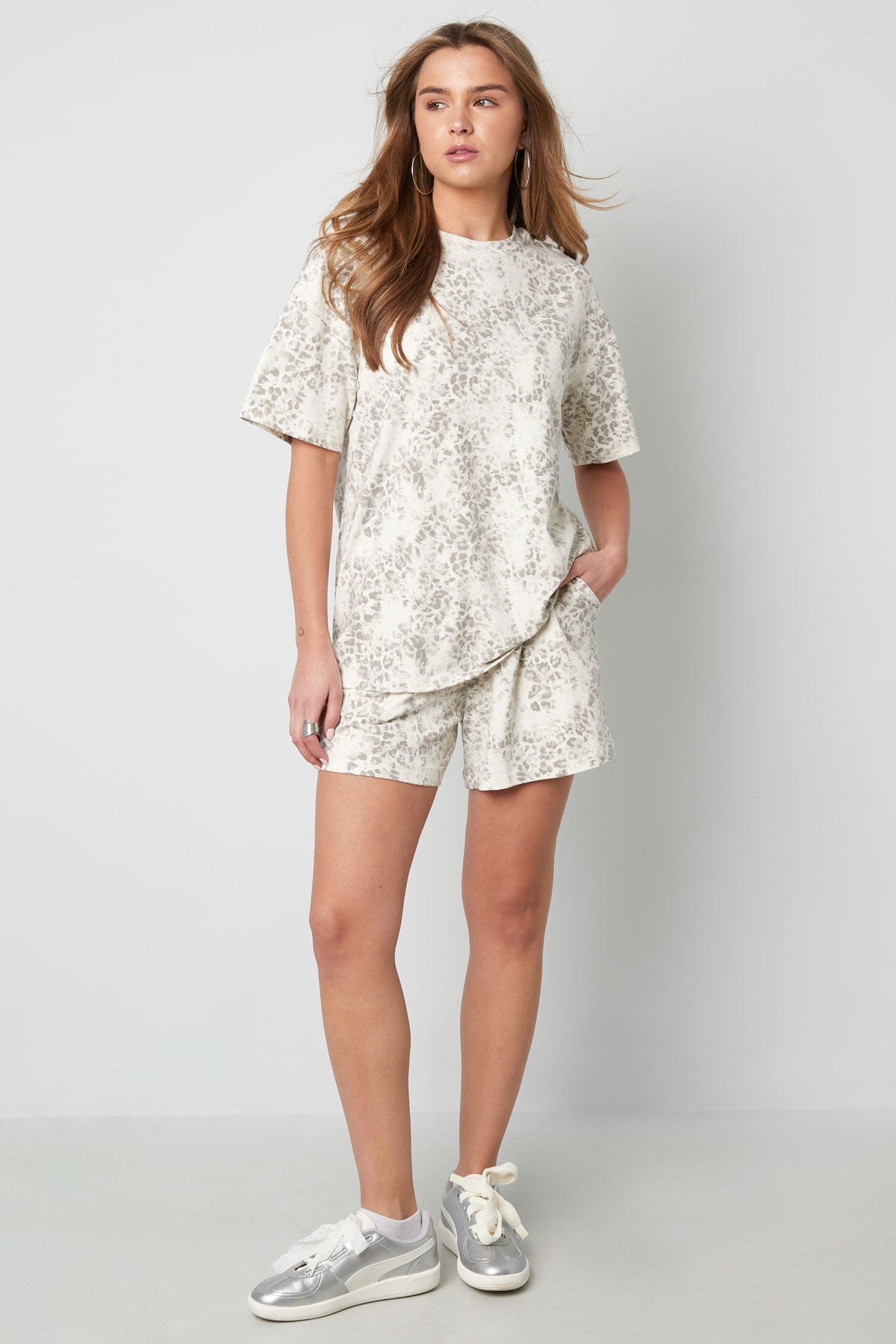 Cotton Vrouwen T-shirt Oversized Luipaardprint