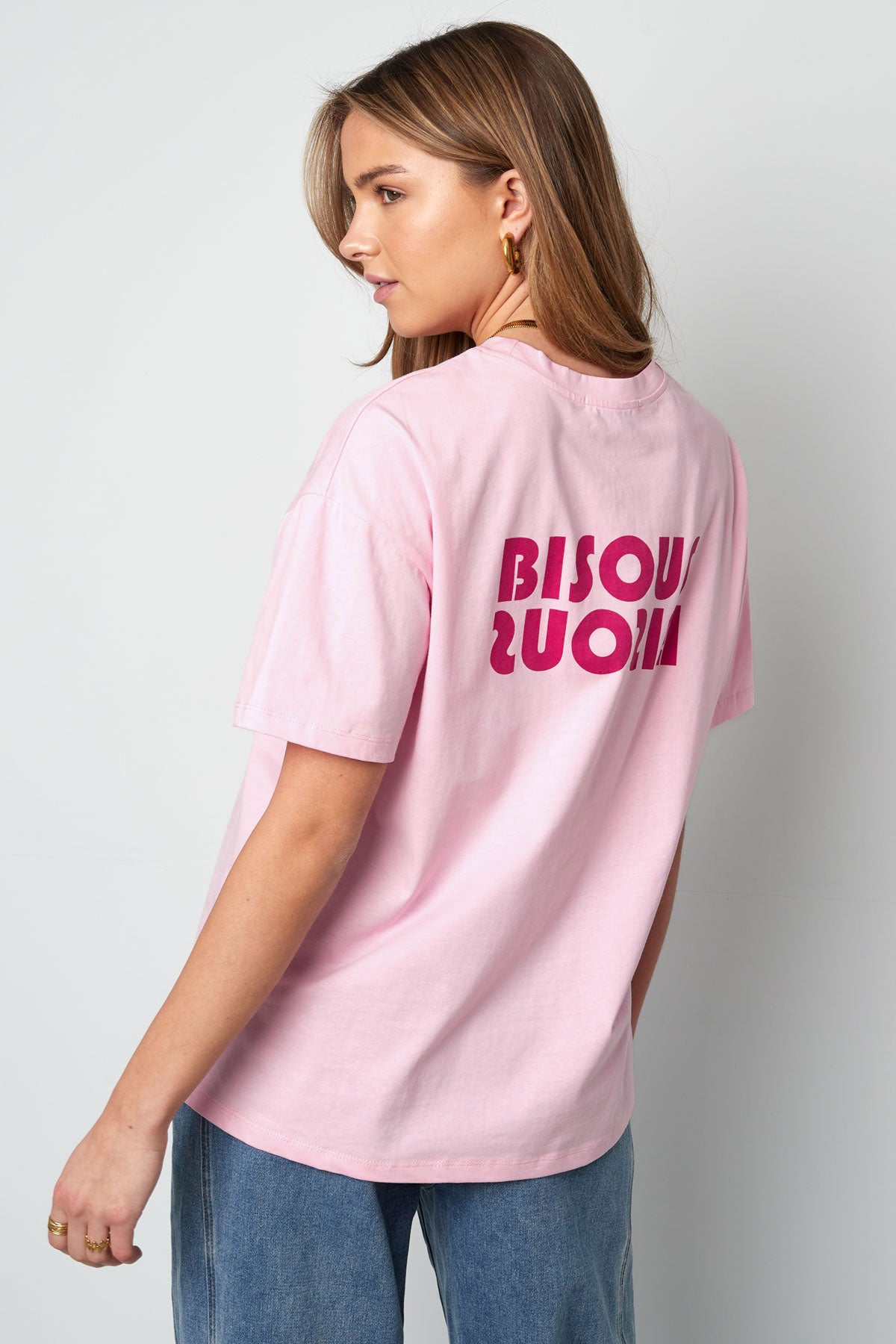 Katoen Vrouwen T-shirt Oversized Logo Print