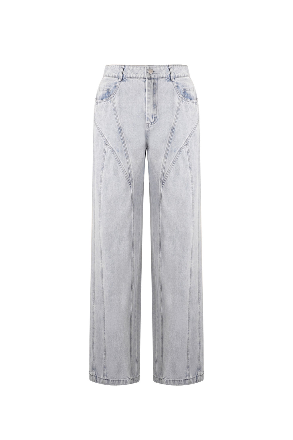 Cotton Blend Jeansbroek Casual Straight Light Indigo