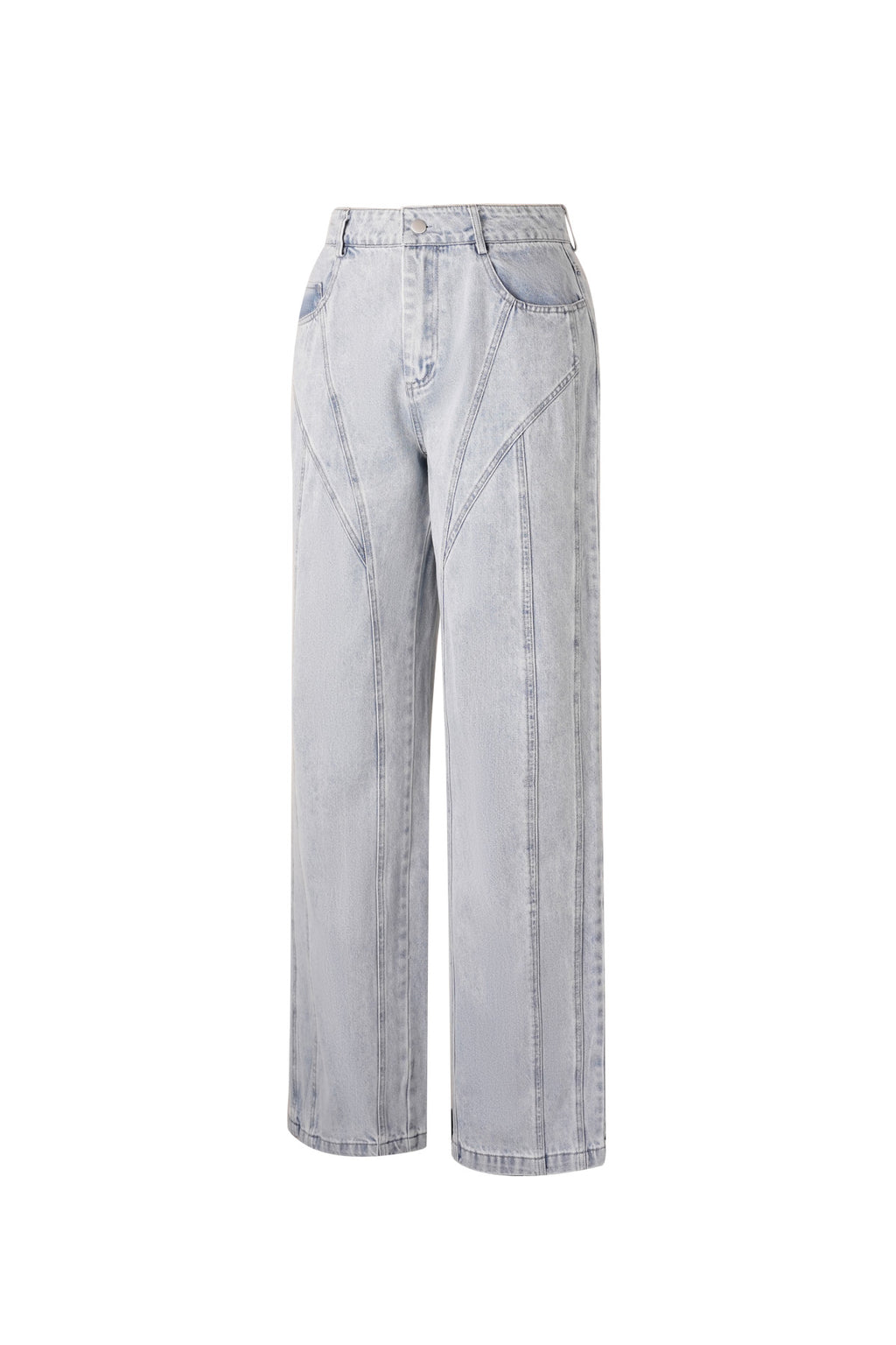 Cotton Blend Jeansbroek Casual Straight Light Indigo