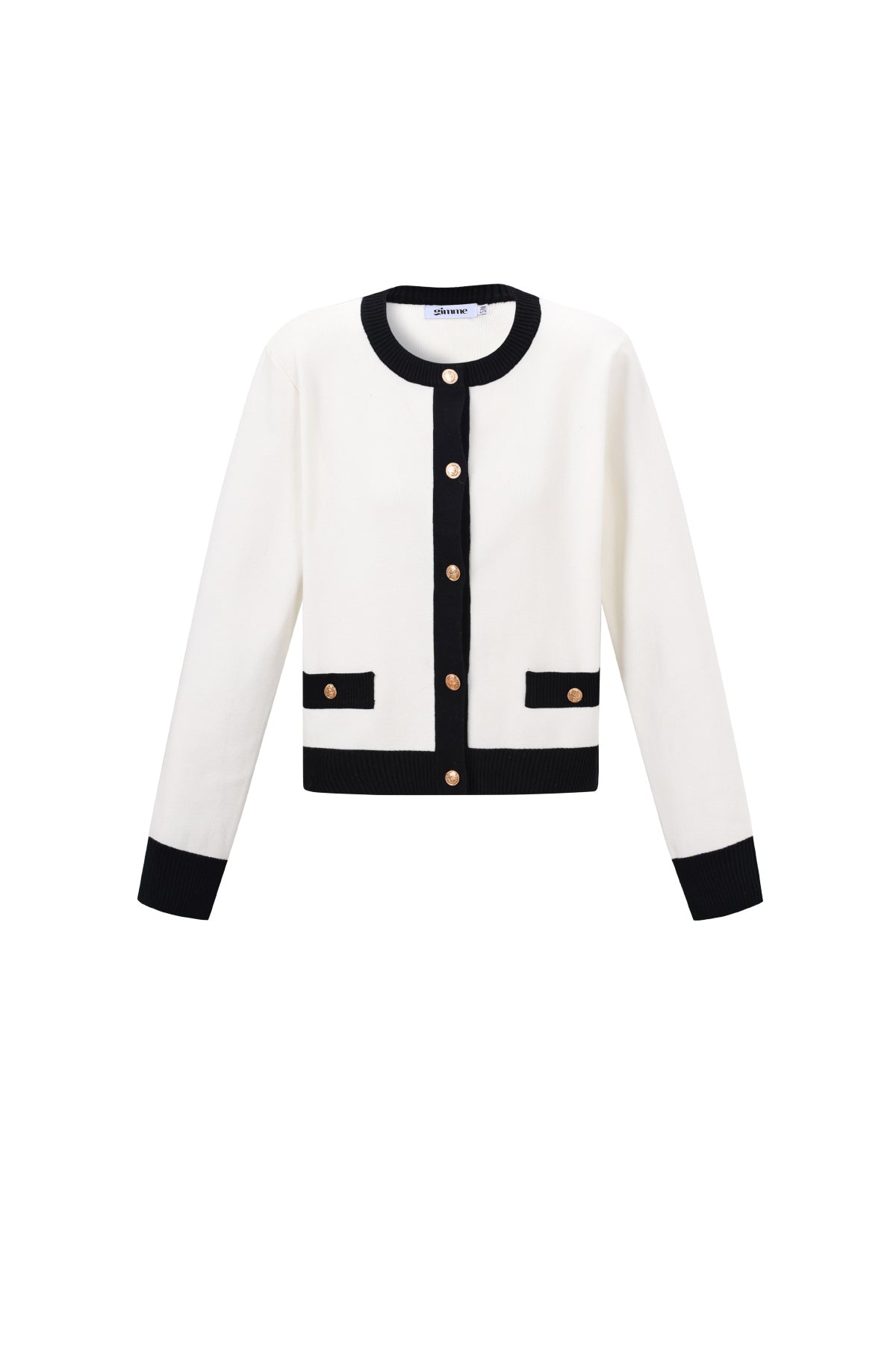 Gebreide Polyester Vrouwen Trui Casual Kleurcontrast