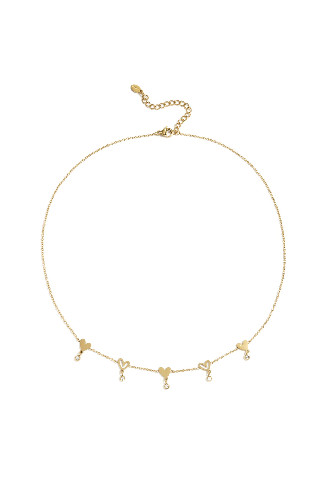 Roestvrijstalen kettingen met hart, casual, dagelijks, eenvoudig, serie, damessieraden