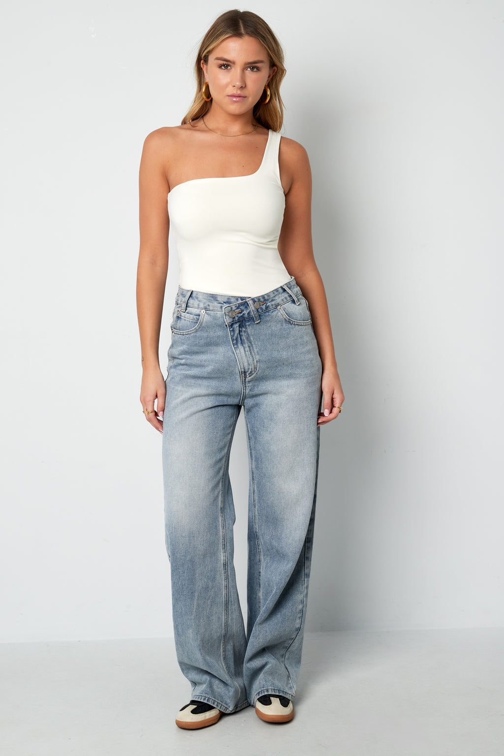 Gebreide Nylon Bodywear Bodysuit Eén-Schouder Lente/Zomer Solide Kleur