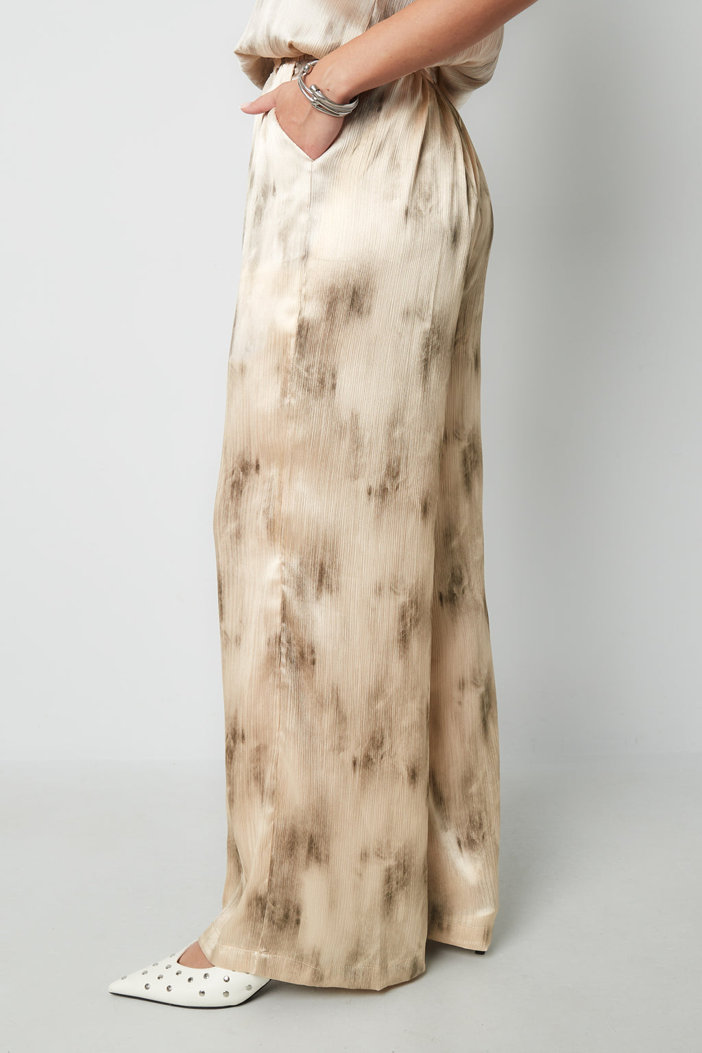 Geweven Casual Vrouwen Wide Leg Broeken Tie-dye Lente/Zomer