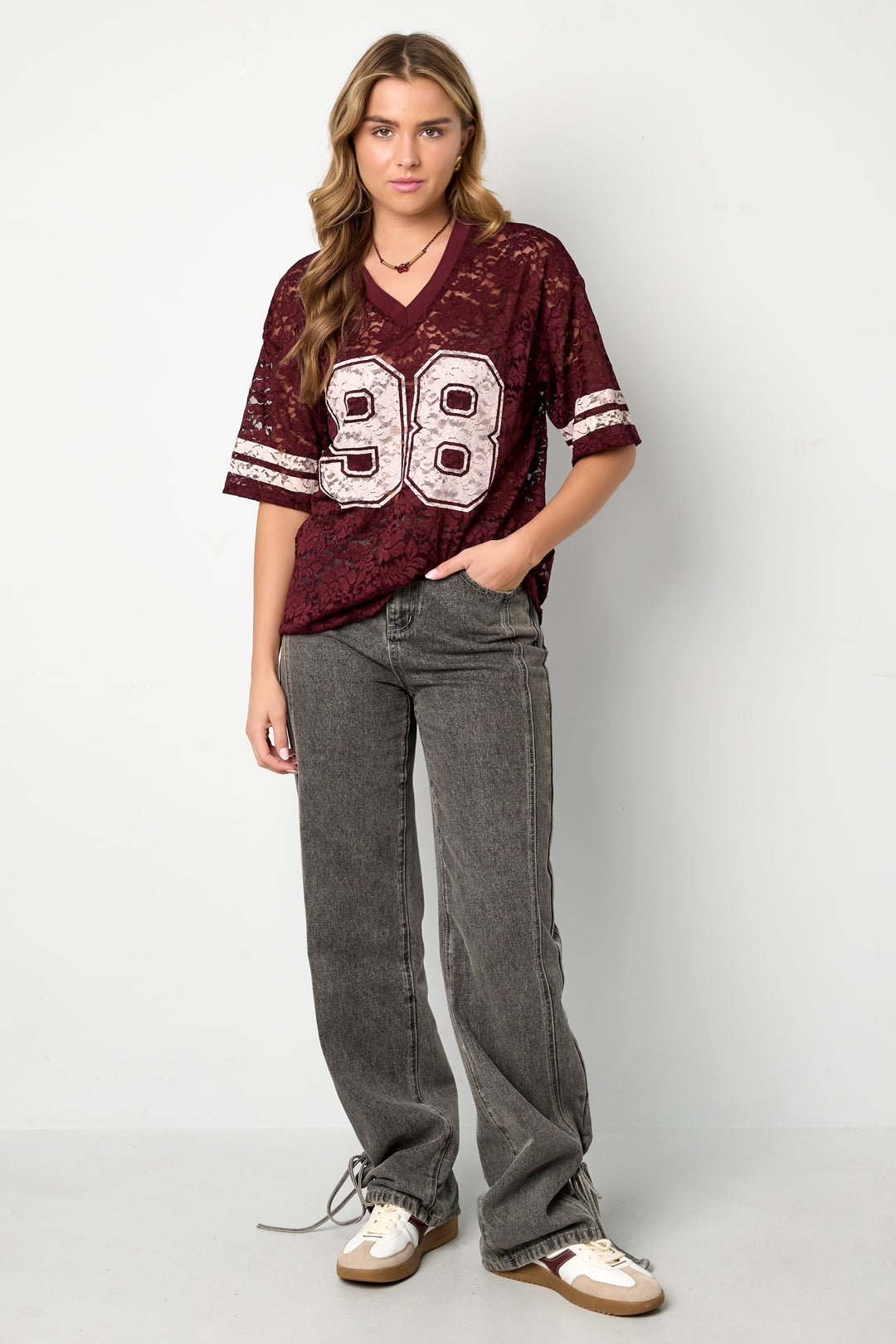 Woven Polyester Fiber Vrouwen T-shirt Sporty Color Clash