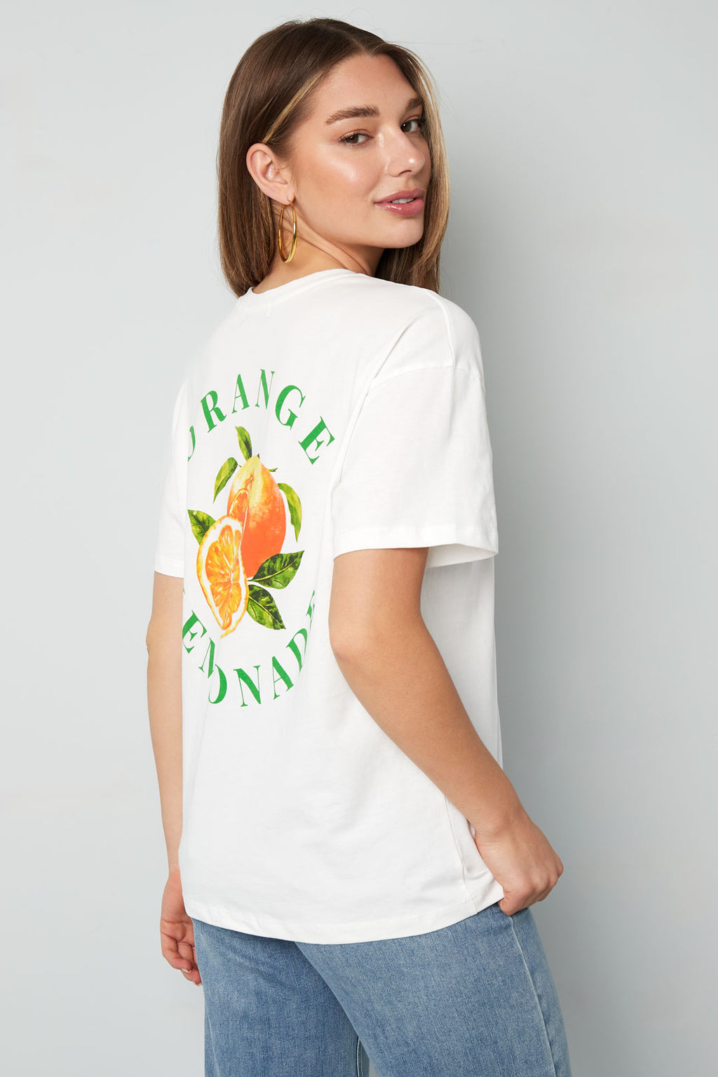 Gebreide Vrouwen T-shirt Casual Botanisch
