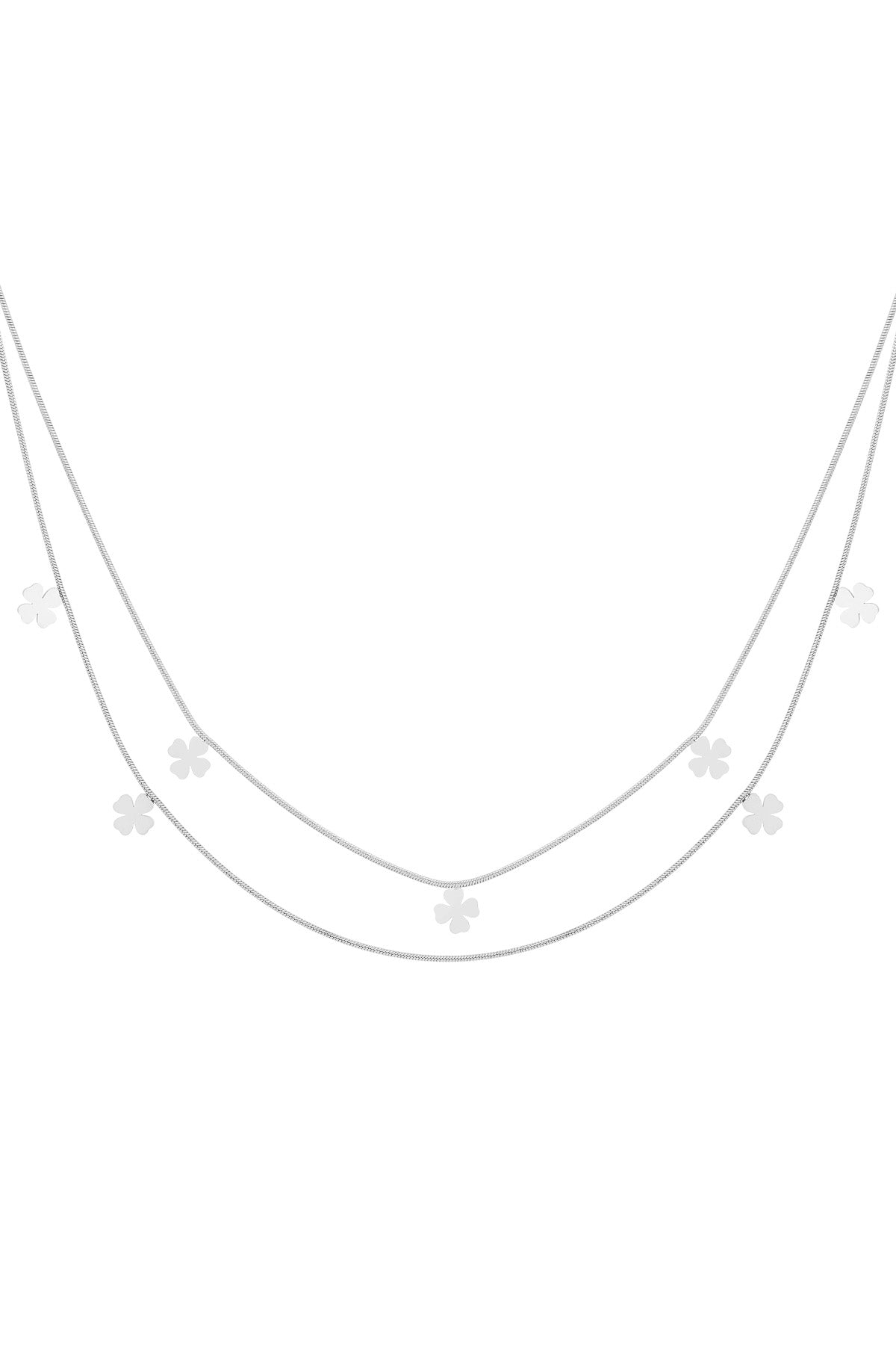 dubbele klaver ketting