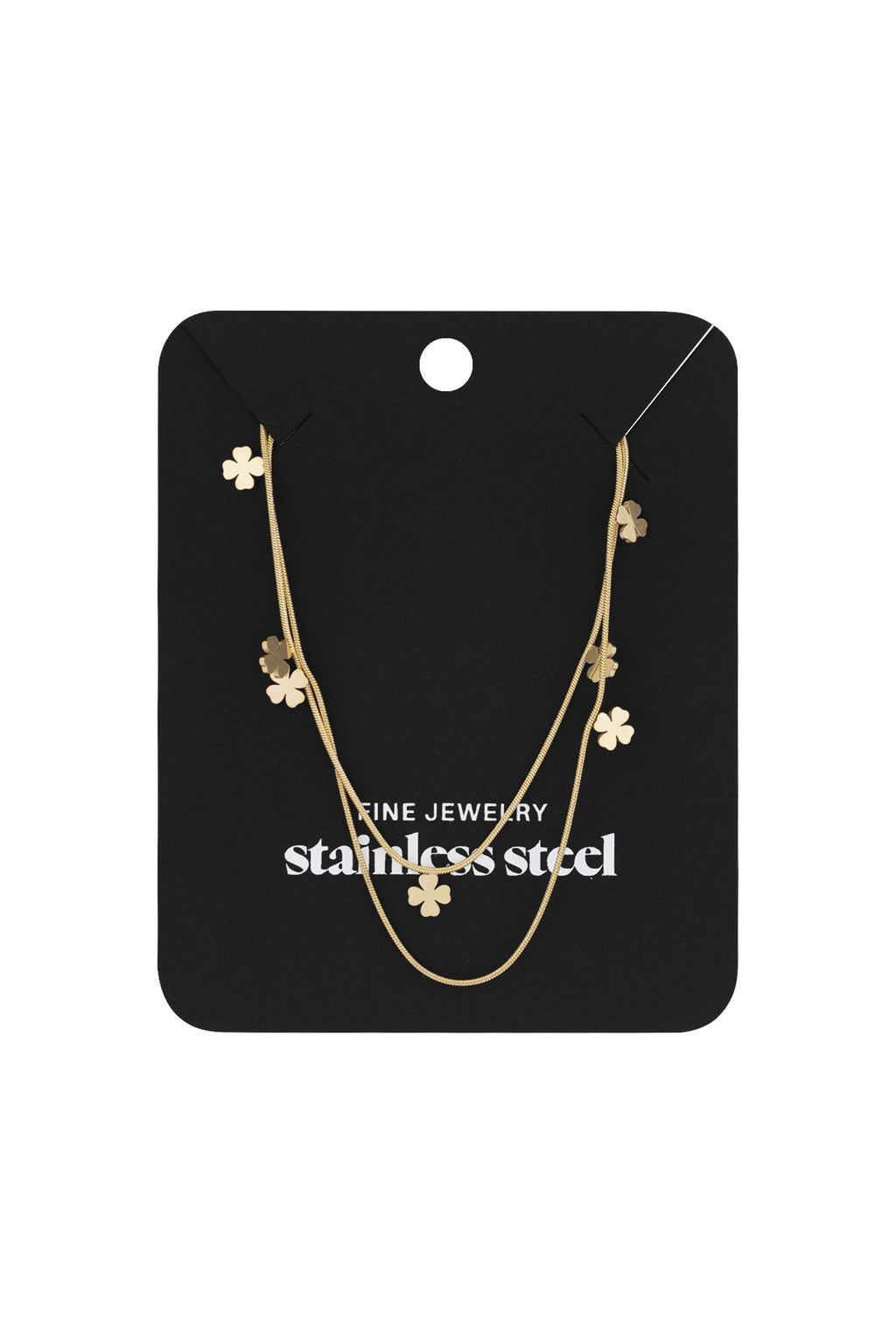 dubbele klaver ketting