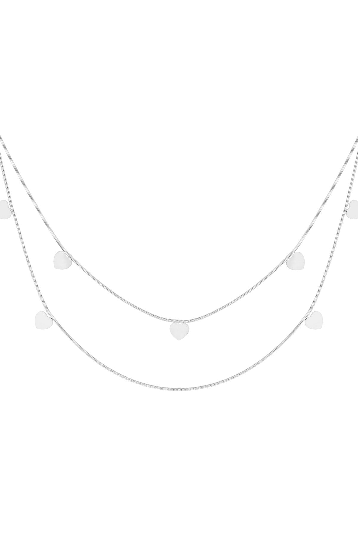 dubbele hart ketting