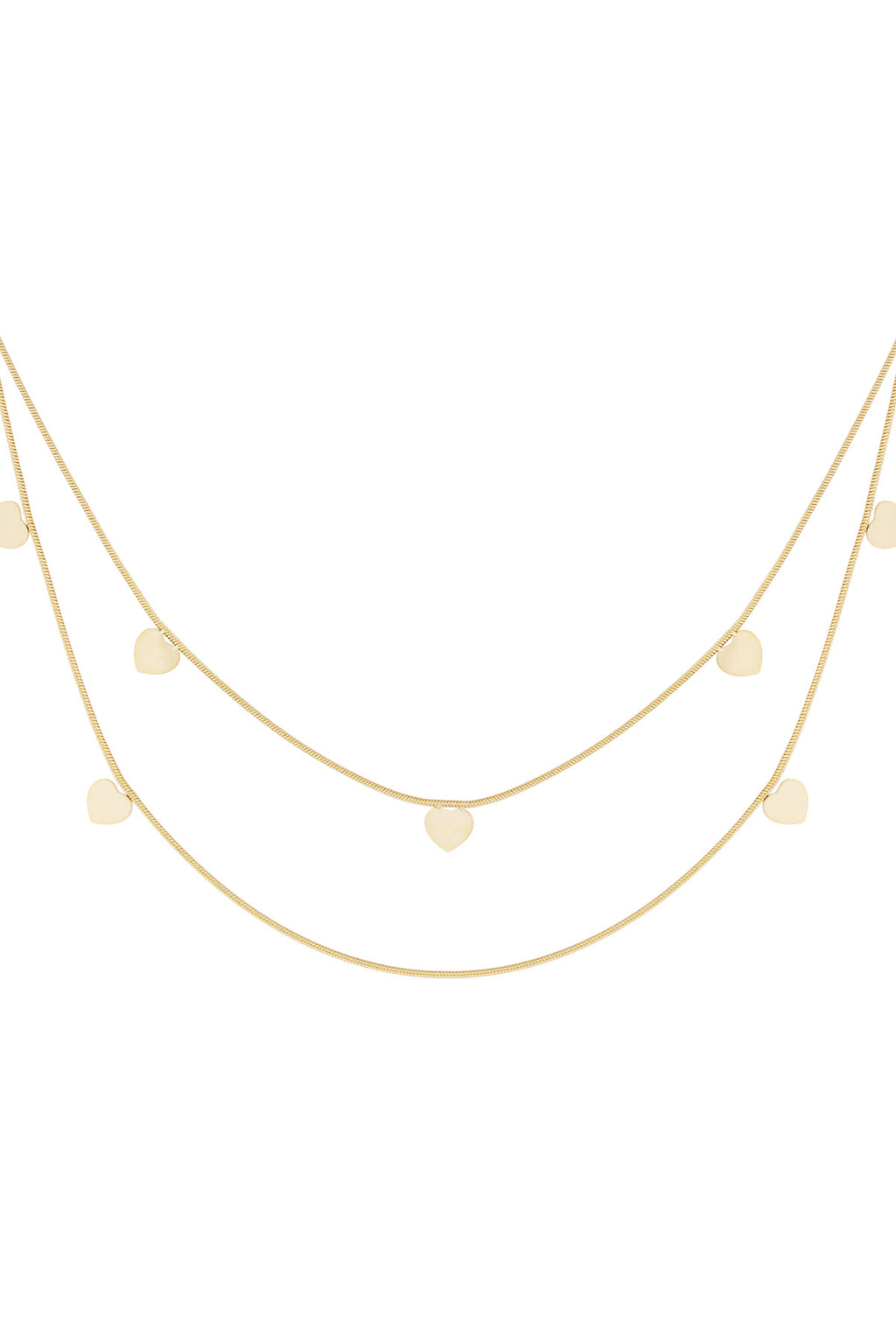 dubbele hart ketting