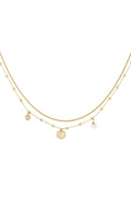 dubbele ketting met hart bedel