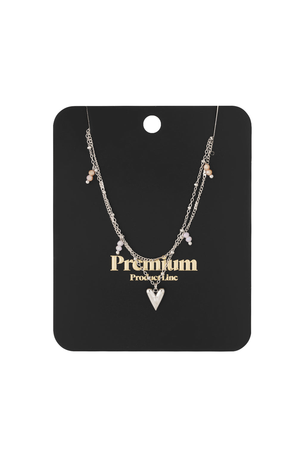 Dubbele liefdesketting - zilverkleur