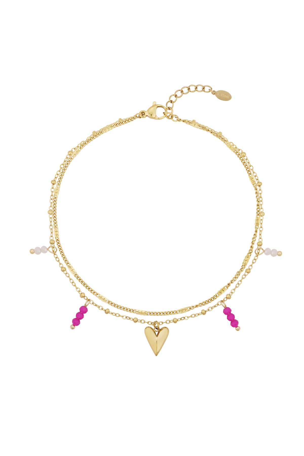 double love enkel armbandje