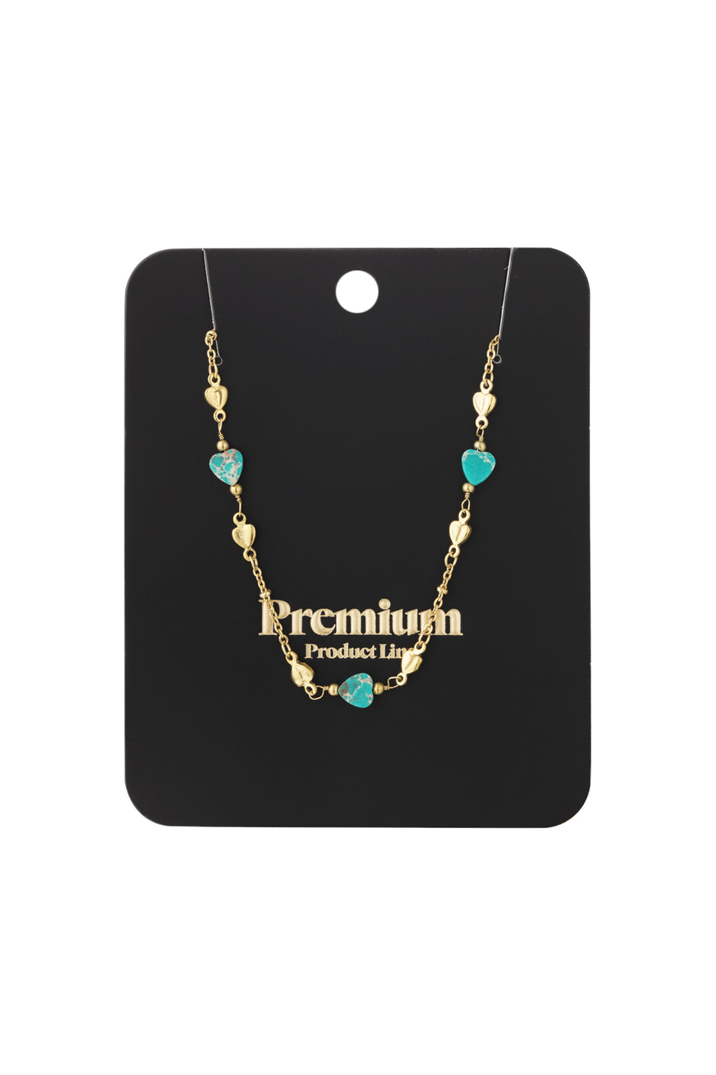 Omarm de liefde ketting - Groen en goudkleurig