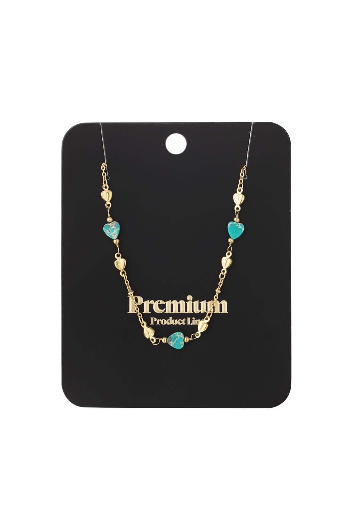 Omarm de liefde ketting - Groen en goudkleurig