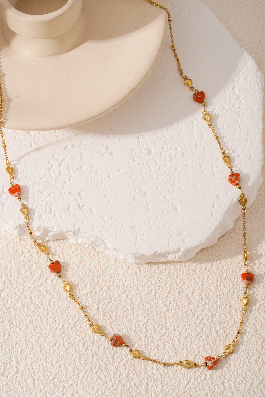 Omarm de liefde ketting - Groen en goudkleurig