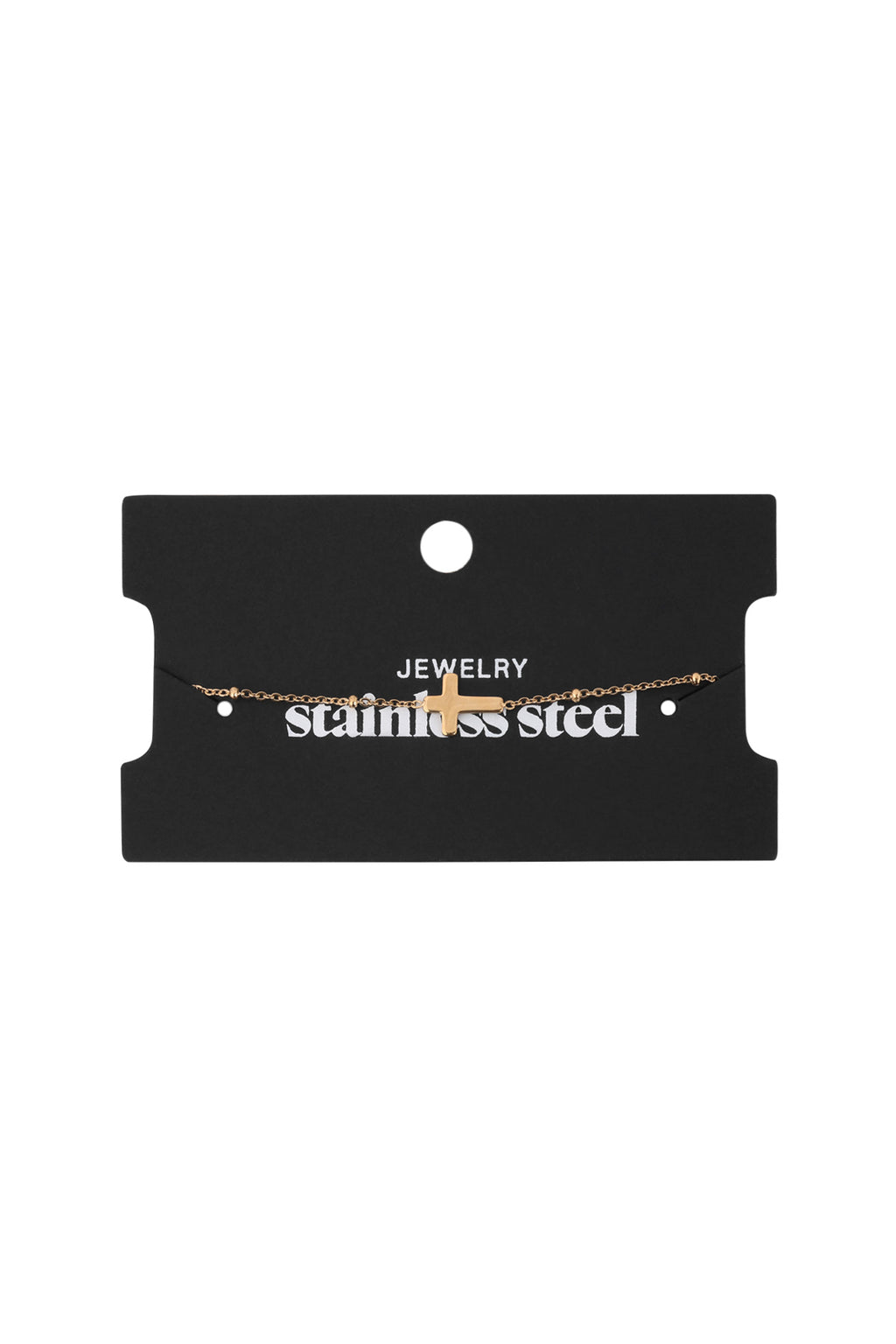 Enkelbandje Classic Cross Zilver Stainless Steel