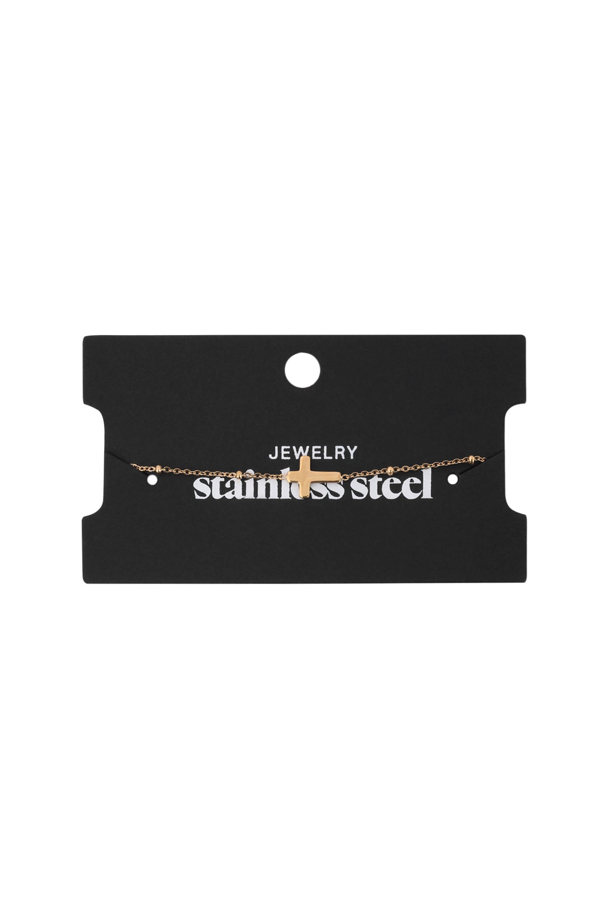 Enkelbandje Classic Cross Zilver Stainless Steel