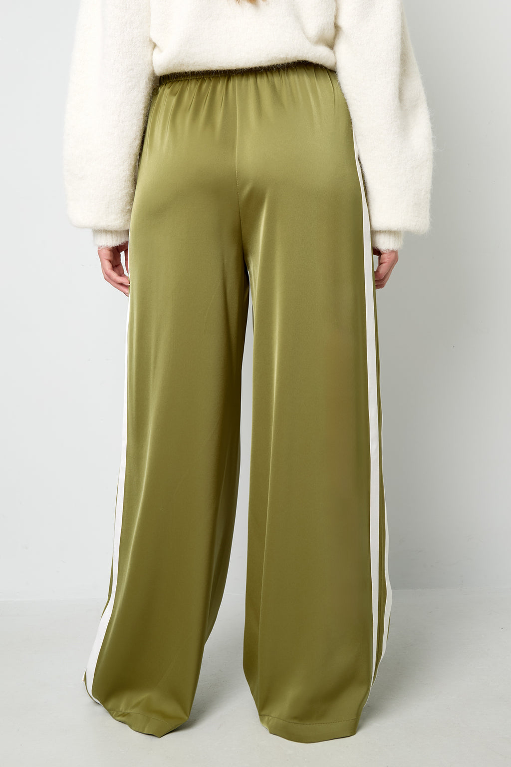 Geweven Polyestervezel Vrouwen Rechte Broek Sportief Strepen