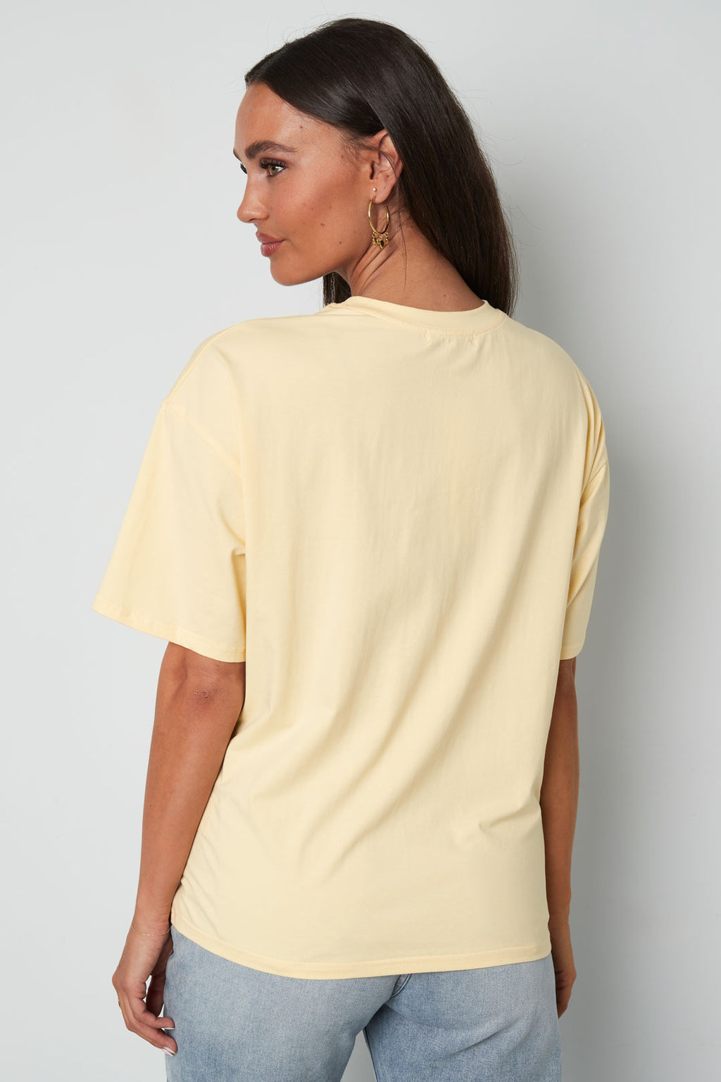 Cotton Vrouwen T-shirt Casual Letters