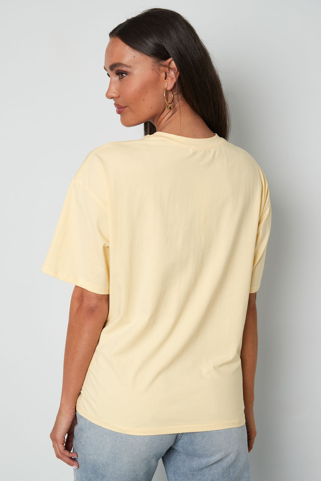 Cotton Vrouwen T-shirt Casual Letters