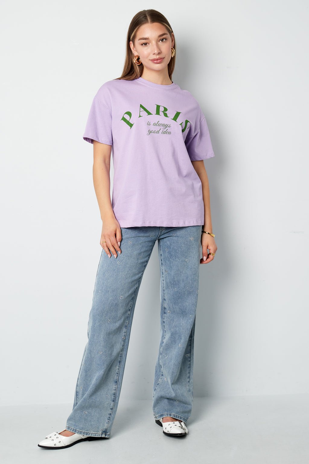 Cotton Vrouwen T-shirt Casual Letters