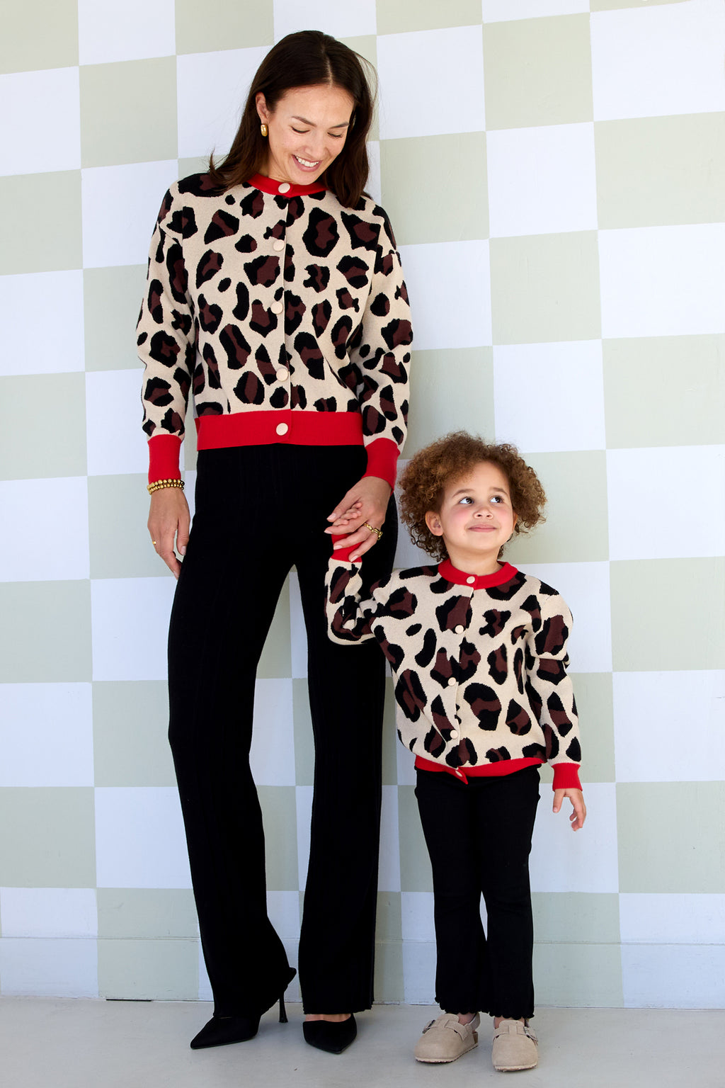 Viscose Gebreide Cardigan Vrouwen Luipaardprint Patroon Stijlvol