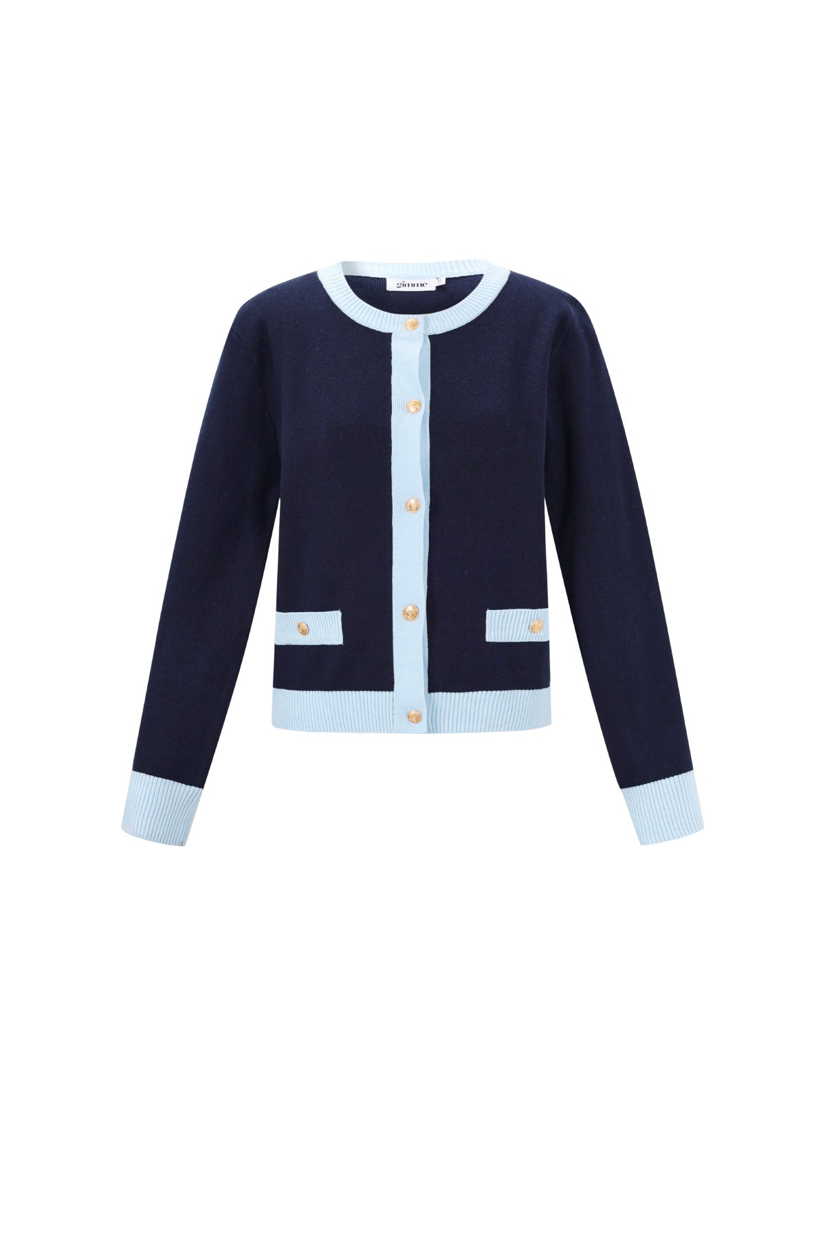 Gebreide Polyester Vrouwen Trui Casual Kleurcontrast