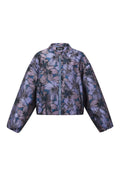 Woven Polyester Fiber Vrouwen Bomber Jas Casual Bloemenprint