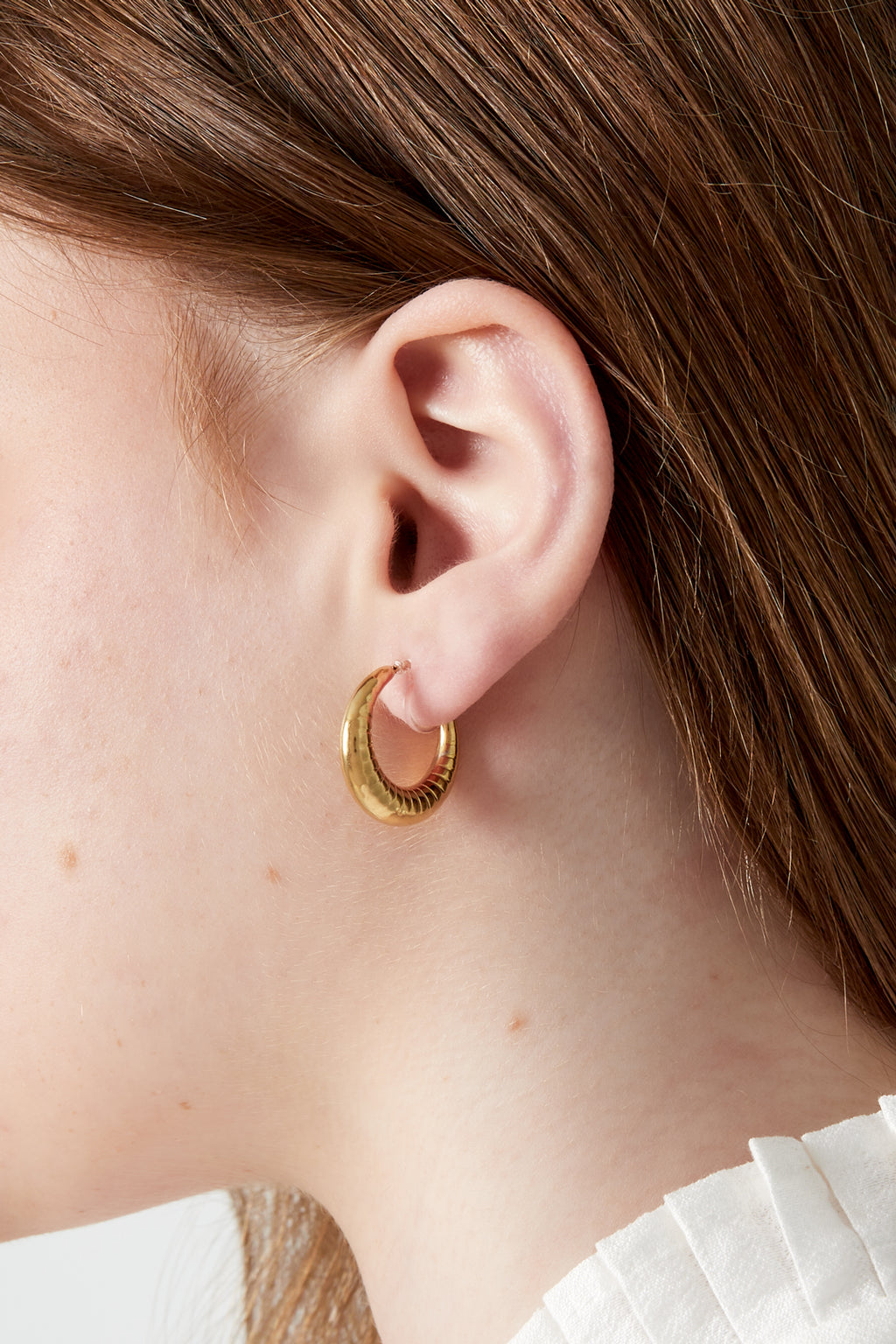 Stoere hoepelclip oorbellen