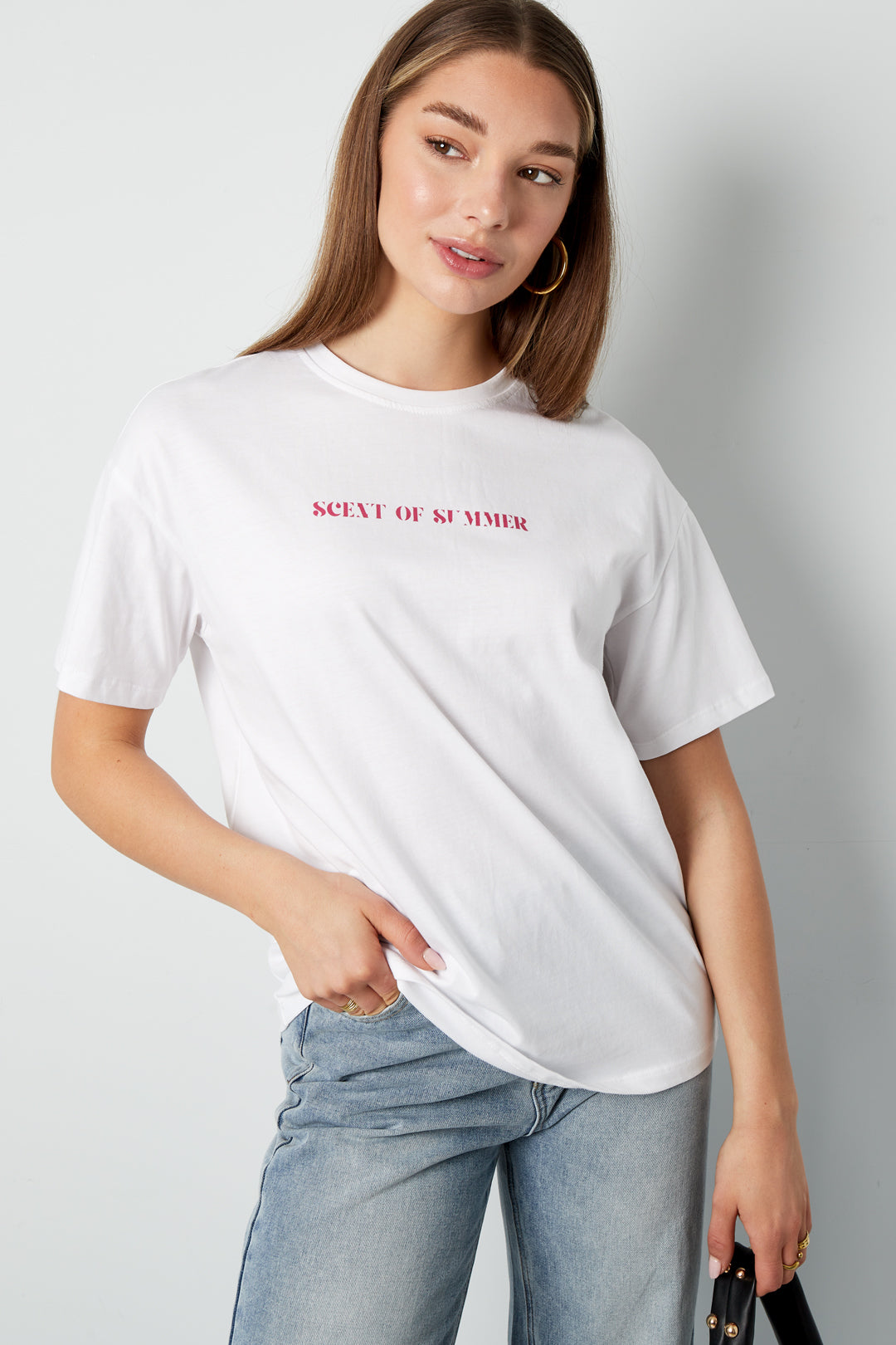 Cotton Vrouwen T-shirt Casual Letters