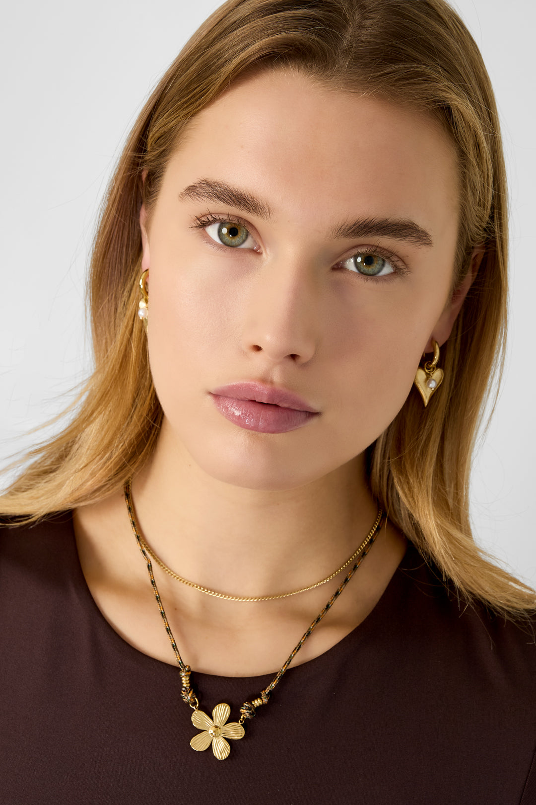 Roestvrijstalen hangerkettingen Bloemen Casual Dagelijks Eenvoudig Serie Damessieraden