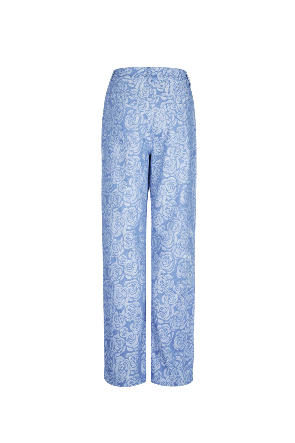 Cotton Woven Vrouwen Rechte Broek Casual Bloemenprint