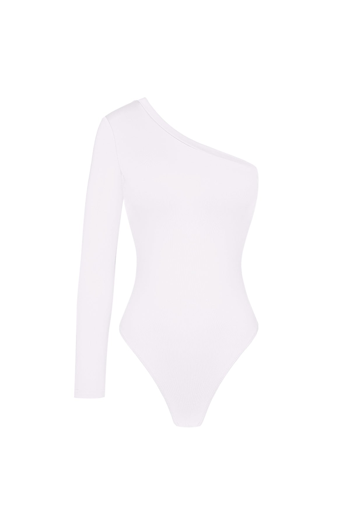 Polyester Vrouwen Een-schouder Bodysuit Asymmetrisch Ontwerp