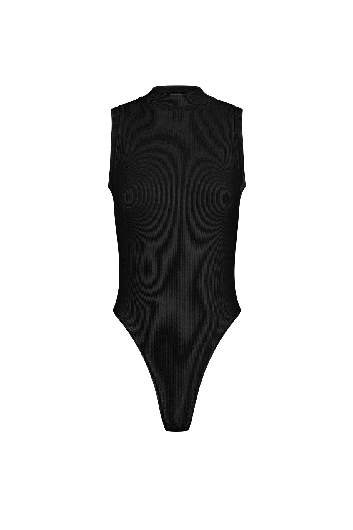 Viscose Vrouwen Mouwloze Bodysuit Hoge Hals Minimalistisch Ontwerp
