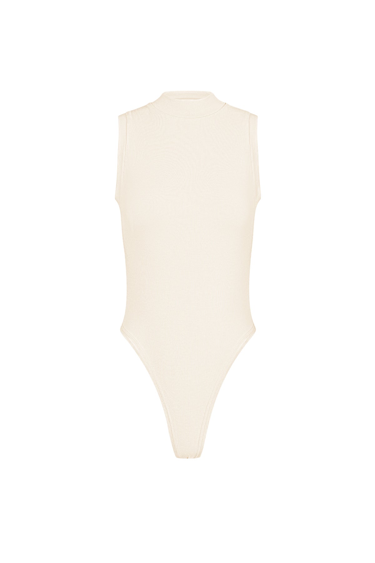 Viscose Vrouwen Mouwloze Bodysuit Hoge Hals Minimalistisch Ontwerp