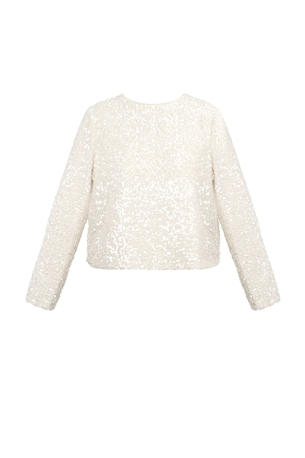 Polyester Lange Mouw Top Geknipt Met Vlinderdetail