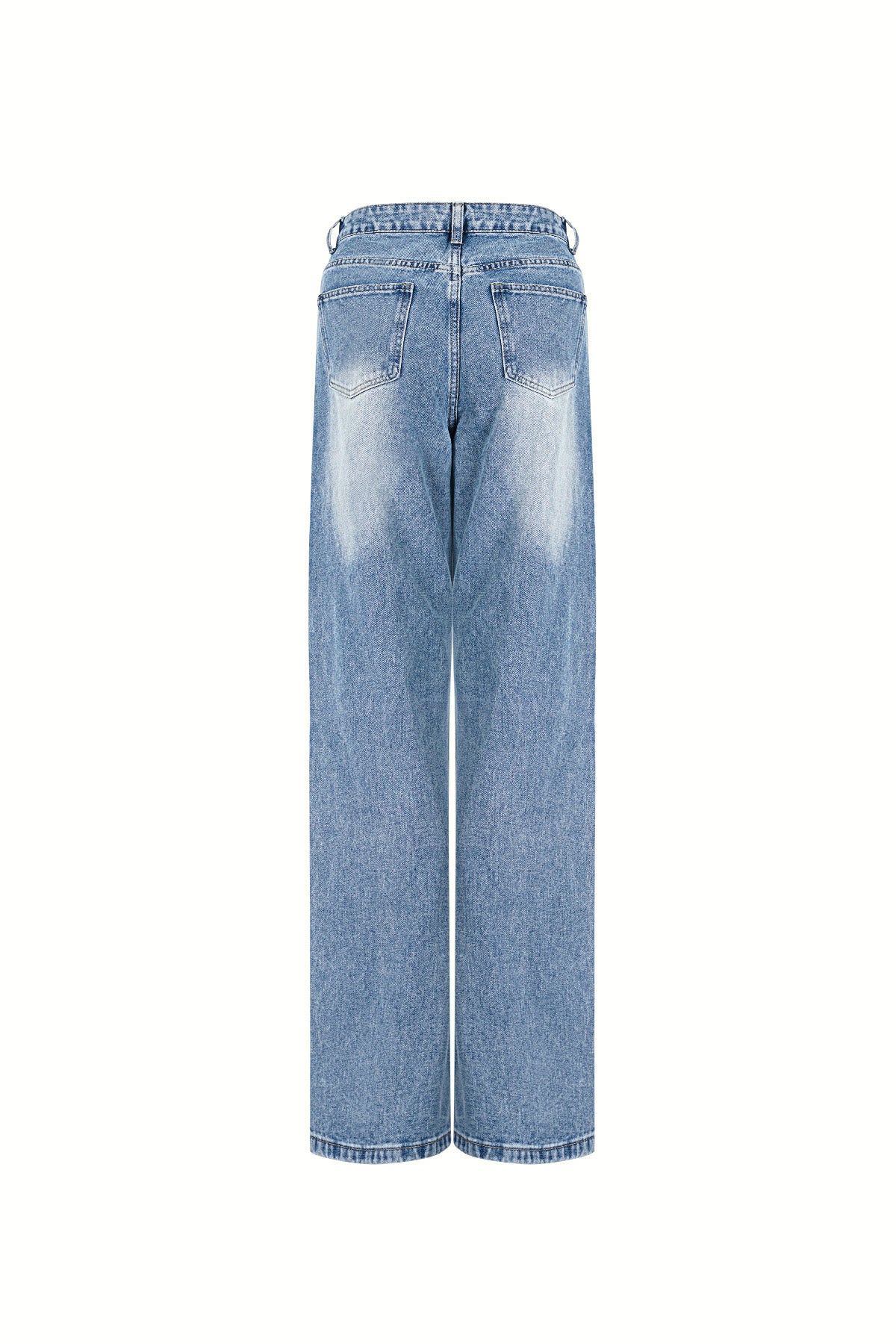 Cotton Woven Vrouwen Straight Leg Jeans Ripped