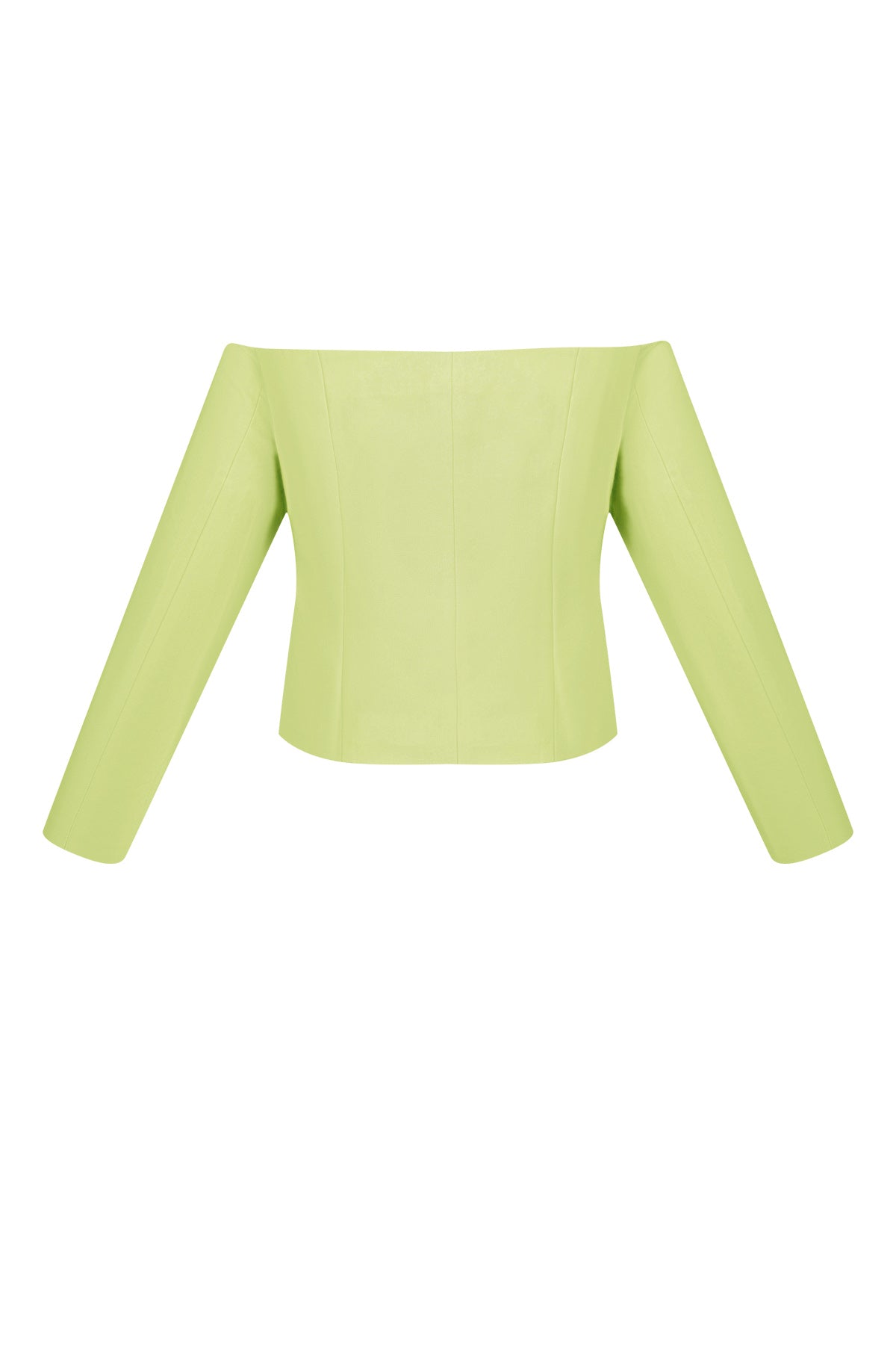 Polyester Vrouwen Off-Shoulder Lange Mouw Top Gesloten Voorkant Ontwerp