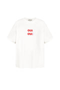 Cotton Vrouwen T-shirt Oversized OUI Print