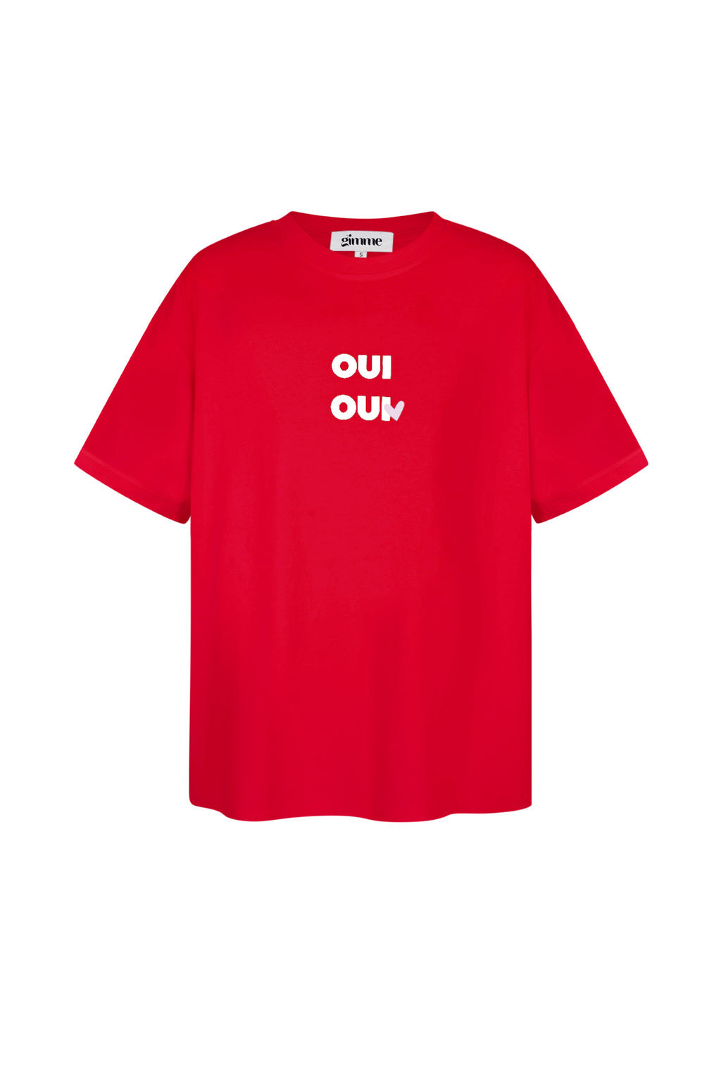 Cotton Vrouwen T-shirt Oversized OUI Print